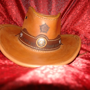 Шляпа ковбойская кожаная