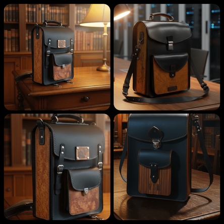 Сумки "WOODEN ELEGANCE"индивидуальные сумки портфели с экзотическим деревом